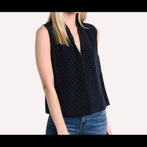 Vince shadow dot sleeveless top